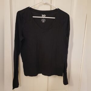 SO Women's Black Long Sleeve Top